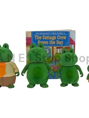 Li'l Woodzeez Croakalily Frog Family Set w/ Book Cottage Crew Save Day READ*.
